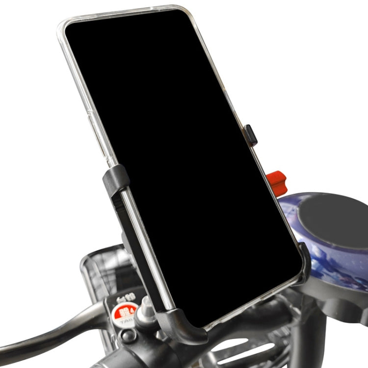 PROMEND Aluminum Alloy Cell Phone Holder Adjustable Angle Rotating Motorcycle Navigation Support, Style: SJJ-299E Rearview Mirror Silver - Holder by PROMEND | Online Shopping South Africa | PMC Jewellery | Buy Now Pay Later Mobicred