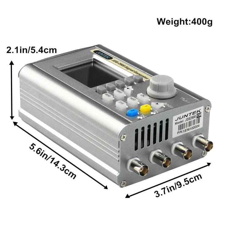 JUNTEK Programmable Dual-Channel DDS Function Arbitrary Waveform Signal Generator, Frequency: 15MHz(UK Plug) - Other Tester Tool by PMC Jewellery | Online Shopping South Africa | PMC Jewellery | Buy Now Pay Later Mobicred