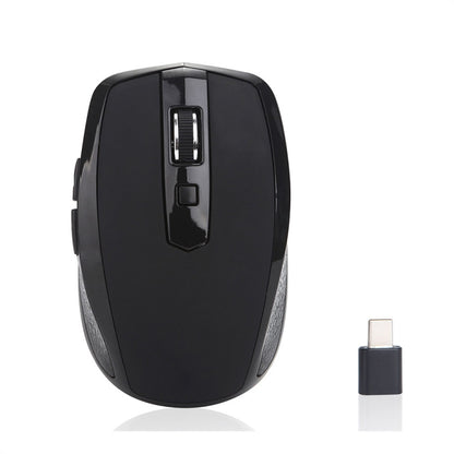 6-Keys Type-C/USB-C Laptop Office Game Silent Wireless Mouse(Black) - Wireless Mice by PMC Jewellery | Online Shopping South Africa | PMC Jewellery | Buy Now Pay Later Mobicred