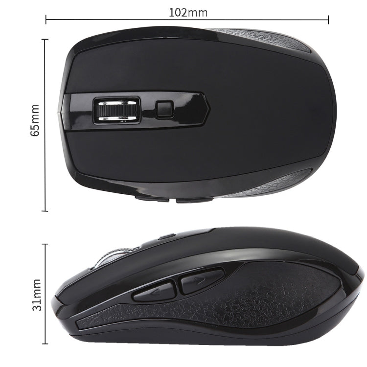 6-Keys Type-C/USB-C Laptop Office Game Silent Wireless Mouse(Black) - Wireless Mice by PMC Jewellery | Online Shopping South Africa | PMC Jewellery | Buy Now Pay Later Mobicred