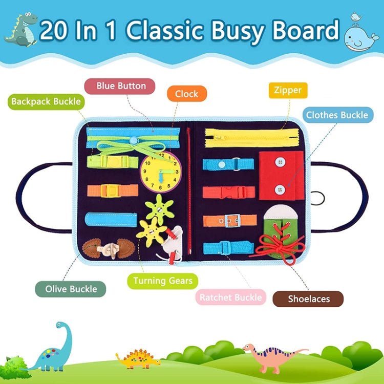 Toddler Montessori Busy Board DIY Children Sensory Early Learning Educational Toy(3 Pages) - Early Education Toys by PMC Jewellery | Online Shopping South Africa | PMC Jewellery | Buy Now Pay Later Mobicred