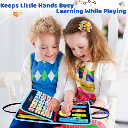 Toddler Montessori Busy Board DIY Children Sensory Early Learning Educational Toy(3 Pages) - Early Education Toys by PMC Jewellery | Online Shopping South Africa | PMC Jewellery | Buy Now Pay Later Mobicred