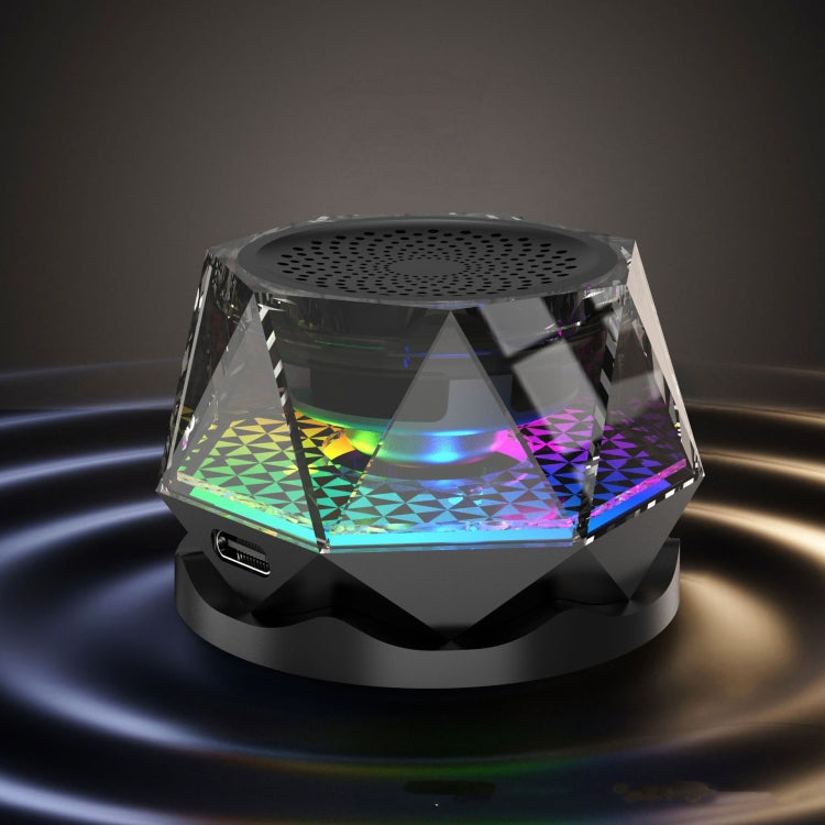 Magnetic Diamond Bluetooth Speaker with RGB Color Light Portable Phone Stand - Mini Speaker by PMC Jewellery | Online Shopping South Africa | PMC Jewellery | Buy Now Pay Later Mobicred