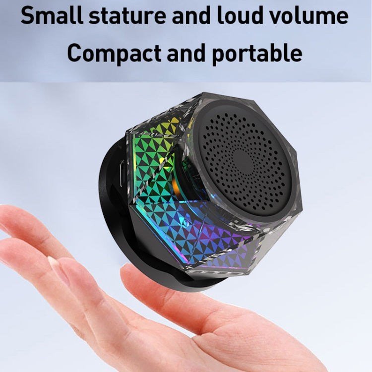 Magnetic Diamond Bluetooth Speaker with RGB Color Light Portable Phone Stand - Mini Speaker by PMC Jewellery | Online Shopping South Africa | PMC Jewellery | Buy Now Pay Later Mobicred