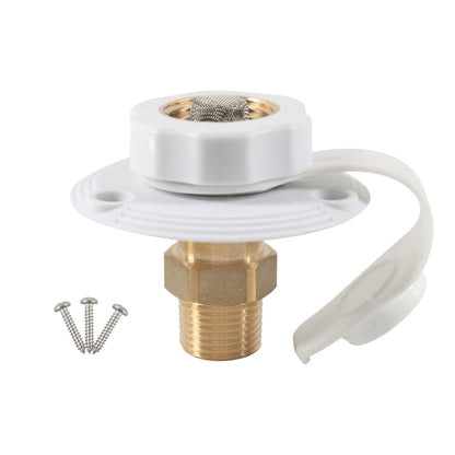 RV Brass Water Inlet Check Valve Yacht Accessories, Color: White - Marine Accessories & Parts by PMC Jewellery | Online Shopping South Africa | PMC Jewellery | Buy Now Pay Later Mobicred