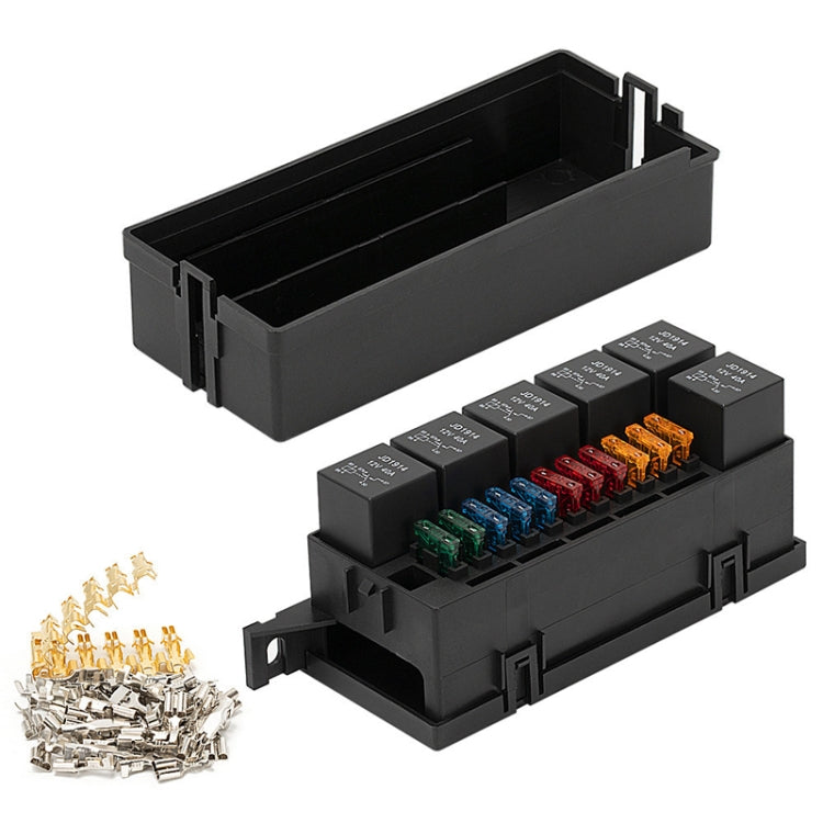 11-way 12V Relay Fuse Holder With Wire For Cars Ships, Specifications: Full Set 5 Pin - Fuse by PMC Jewellery | Online Shopping South Africa | PMC Jewellery | Buy Now Pay Later Mobicred