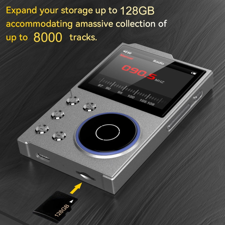 2.4 inch HIFI Bluetooth Music Player DSD256 Mastering Sound Quality Walkman, Memory: 16GB(Gray) - MP3 Player by PMC Jewellery | Online Shopping South Africa | PMC Jewellery | Buy Now Pay Later Mobicred