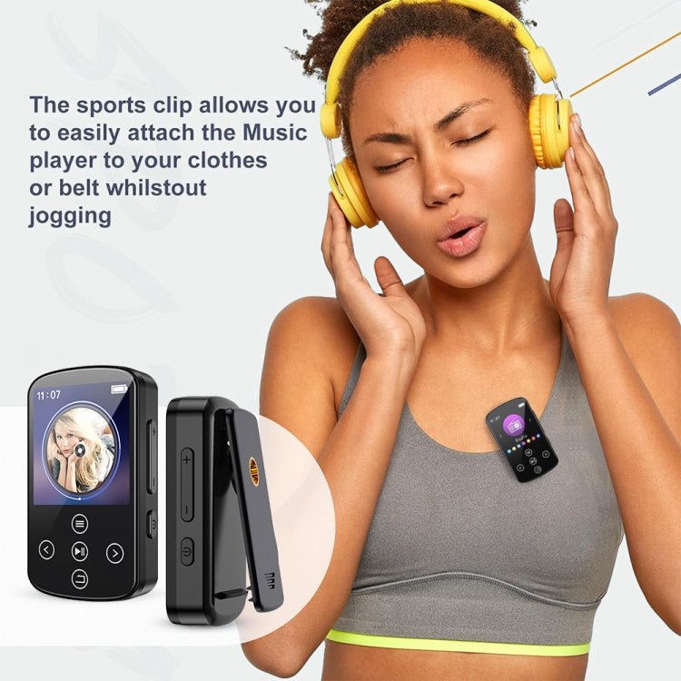 MP3 Bluetooth Music Player HIFI Sports Clip Touch Screen MP4, Memory: 64GB(Black) - MP3 Player by PMC Jewellery | Online Shopping South Africa | PMC Jewellery | Buy Now Pay Later Mobicred