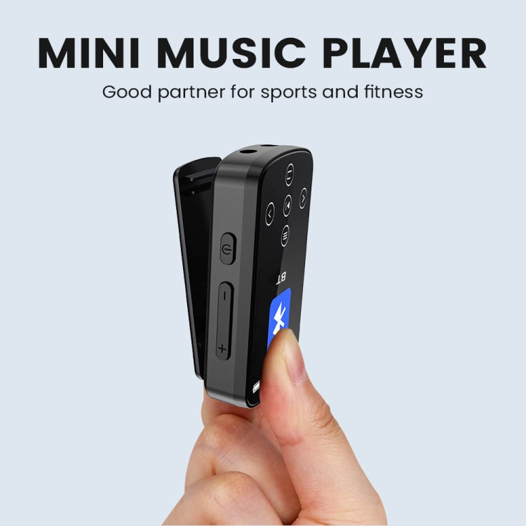 MP3 Bluetooth Music Player HIFI Sports Clip Touch Screen MP4, Memory: 64GB(Black) - MP3 Player by PMC Jewellery | Online Shopping South Africa | PMC Jewellery | Buy Now Pay Later Mobicred