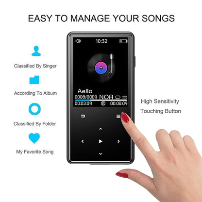 Bluetooth MP3/MP4 Music Player Portable Walkman, Memory: 32GB(Black) - MP4 Player by PMC Jewellery | Online Shopping South Africa | PMC Jewellery | Buy Now Pay Later Mobicred