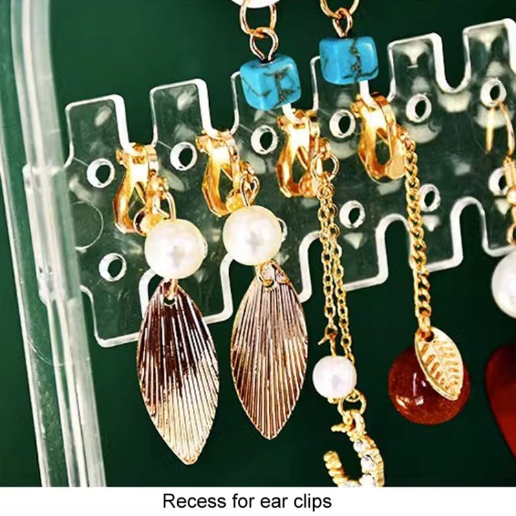 Earrings Studs Display Rack Folding Screen Jewelry Display Stand Necklace Storage Rack, Color: 4 Doors Clear - Jewelry Storages by PMC Jewellery | Online Shopping South Africa | PMC Jewellery | Buy Now Pay Later Mobicred