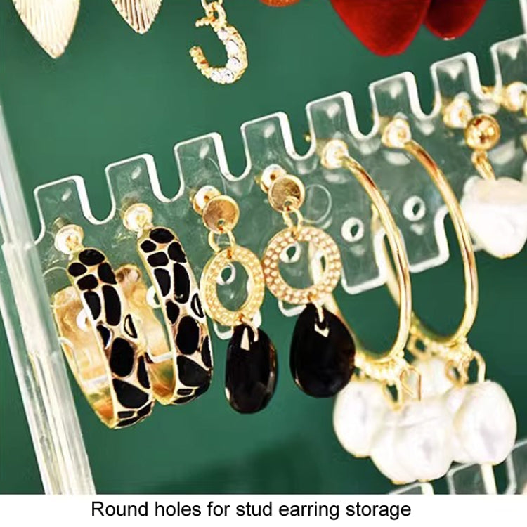 Earrings Studs Display Rack Folding Screen Jewelry Display Stand Necklace Storage Rack, Color: 4 Doors Clear - Jewelry Storages by PMC Jewellery | Online Shopping South Africa | PMC Jewellery | Buy Now Pay Later Mobicred