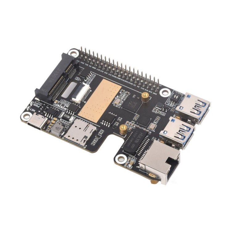 Waveshare For Raspberry Pi 5 PCIe to MiniPCIe / Gigabit Ethernet / USB 3.2 Gen1 HAT, Spec: No Accessories - Raspberry Pi Accessories by Waveshare | Online Shopping South Africa | PMC Jewellery | Buy Now Pay Later Mobicred