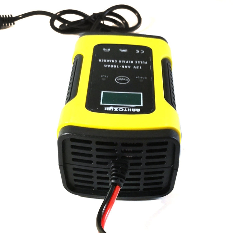 Anhtczyx 12V 6A  4Ah-100Ah Motorcycle Car Pulse Repair Charger With LCD Display(UK Plug) - Battery Charger by Anhtczyx | Online Shopping South Africa | PMC Jewellery | Buy Now Pay Later Mobicred