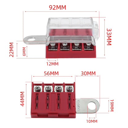 4-way RV Yacht Ignition Protection Battery Terminal Fuse Block, Specification: Three - Fuse by PMC Jewellery | Online Shopping South Africa | PMC Jewellery | Buy Now Pay Later Mobicred