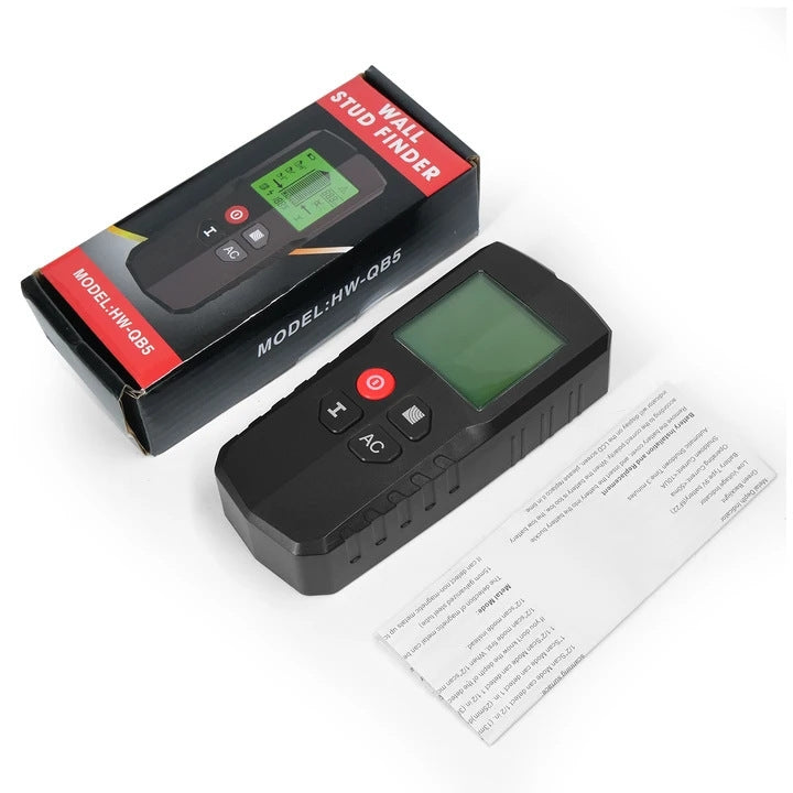 HW-QB5  5-In-1 Wall Stud Detector Wood Current Metal AC Wires Detection - free shipping - PMC TechLife - Order now!