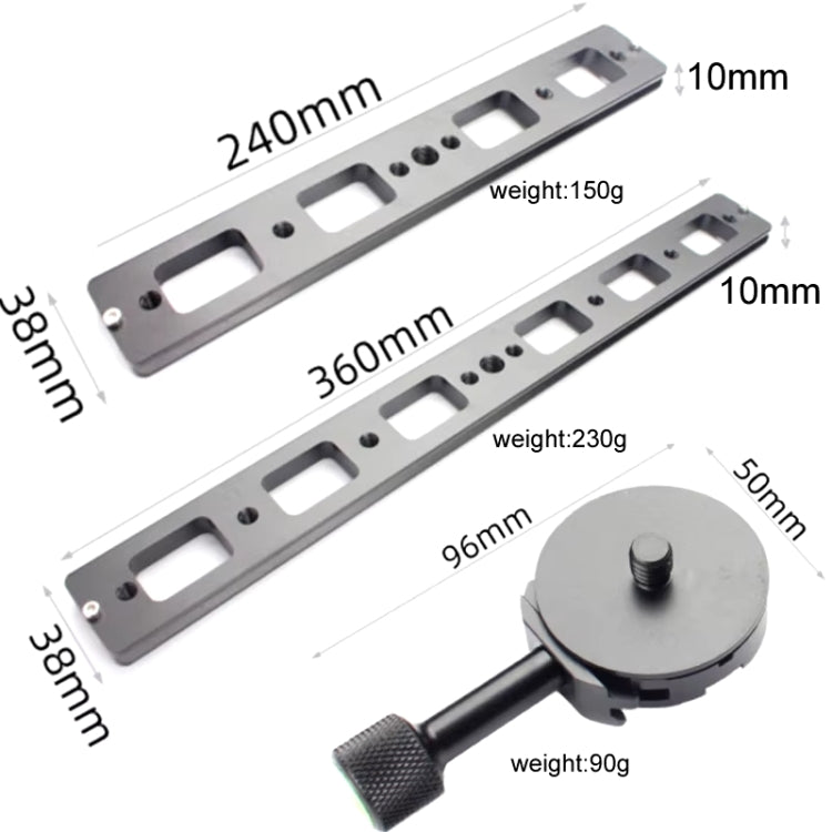 Double Camera Bracket Arca Swiss Quick Release Plate, Spec: PU240 - Quick Release Plate by PMC TechLife | Online Shopping South Africa | PMC TechLife | Buy Now Pay Later Mobicred