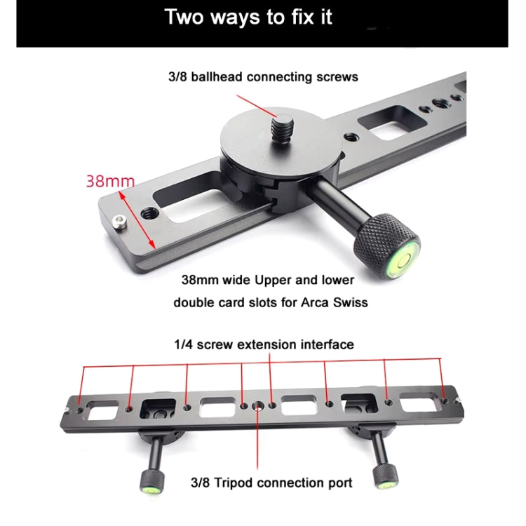 Double Camera Bracket Arca Swiss Quick Release Plate, Spec: PU240 - Quick Release Plate by PMC TechLife | Online Shopping South Africa | PMC TechLife | Buy Now Pay Later Mobicred