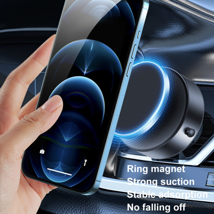 AIMITE M12 Car Phone Magnetic Rotating Holder Vacuum Suction Cup Strong Magnetic Support Bracket(Silver) - Car Holders by AIMITE | Online Shopping South Africa | PMC Jewellery | Buy Now Pay Later Mobicred