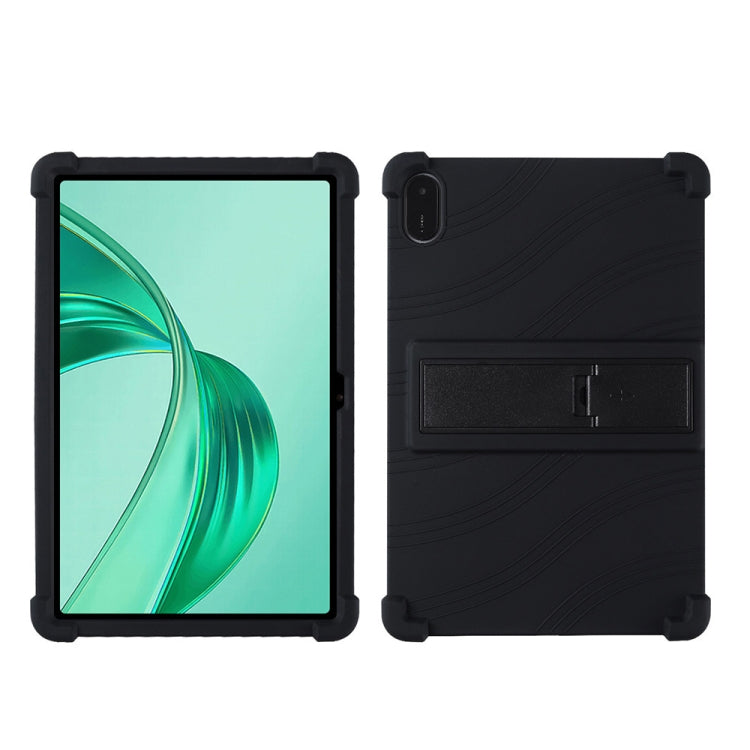 For Honor Pad X9 Shockproof Silicone Tablet Protective Case With Holder(Black) - Honor by PMC TechLife | Online Shopping South Africa | PMC TechLife | Buy Now Pay Later Mobicred