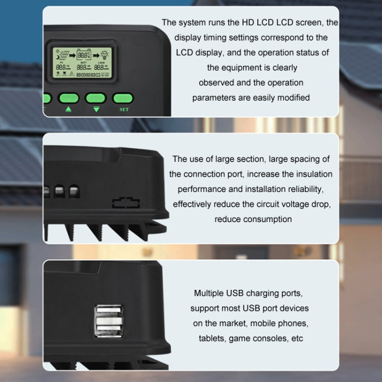 12V-24V 40A WIFI Remote MPPT Home Energy Storage Control System Solar Controller, Model: CM-D40 - Others by PMC TechLife | Online Shopping South Africa | PMC TechLife | Buy Now Pay Later Mobicred