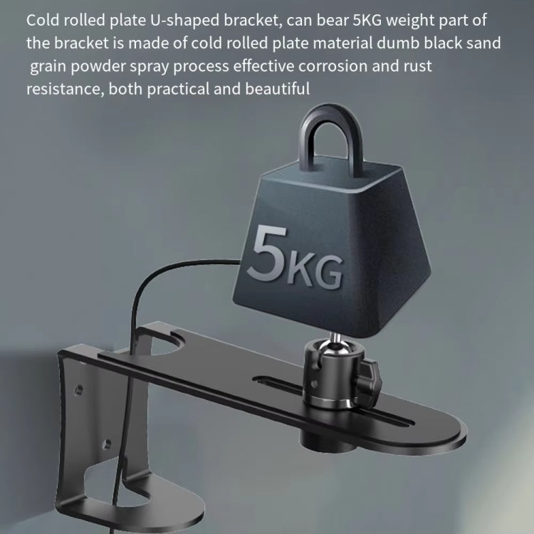 Metal Telescopic Adjustable PTZ Projector Wall Mount Bracket(Black) - Other by PMC TechLife | Online Shopping South Africa | PMC TechLife | Buy Now Pay Later Mobicred