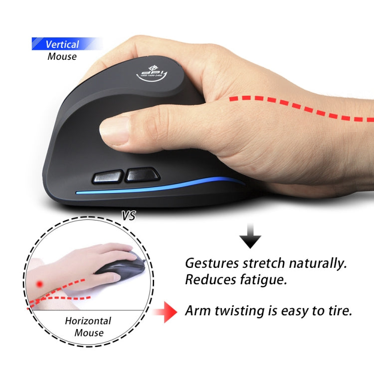 ZELOTES F-35A 6-Buttons Vertical Grip Ergonomic Rechargeable Wireless Mouse(Wireless Version) - free shipping - PMC TechLife - Order now!