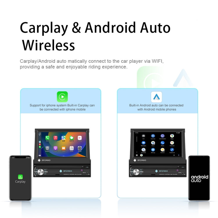 2+64G 7-Inch Single Din Android 10.0 Carplay Screen With GPS Navigation/Bluetooth/Mirror Link/DVR Input, Spec: Standard Edition - Car Monitor by PMC Jewellery | Online Shopping South Africa | PMC Jewellery | Buy Now Pay Later Mobicred