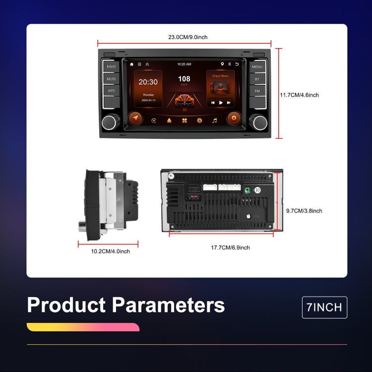 4+64G For Volkswagen Touareg 7-Inch Car WiFi Player Android 13 System Support CarPlay/Android Auto With AHD Camera and Mic - free shipping - PMC Jewellery - Order now!