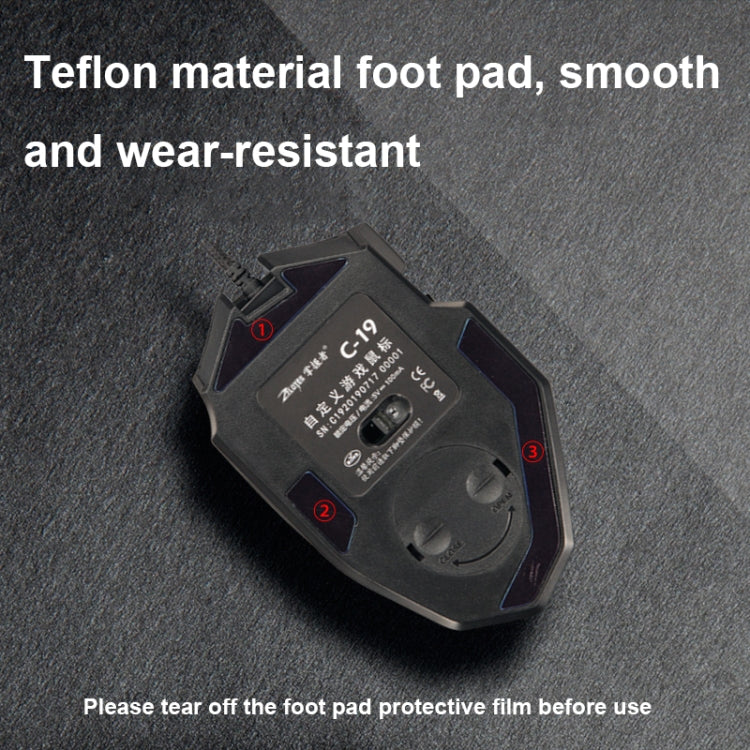 ZELOTES C19 12-Keys Ergonomic Programming Custom Wired Mouse(Black) - free shipping - PMC TechLife - Order now!