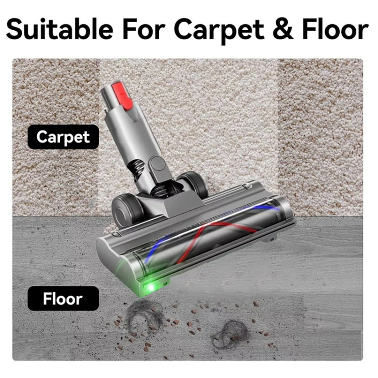 For Dyson V7 V8 V10 V11 V15 Vacuum Cleaner Lightweight Direct Drive Floor Brush Head with Dust Led Lights - For Dyson Accessories by PMC TechLife | Online Shopping South Africa | PMC TechLife | Buy Now Pay Later Mobicred