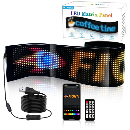 LED Flexible Screen Advertising  Large Screen Supports APP Bluetooth Control 35.4 x 7.6 Inch USB - Car Monitor by PMC Jewellery | Online Shopping South Africa | PMC Jewellery | Buy Now Pay Later Mobicred