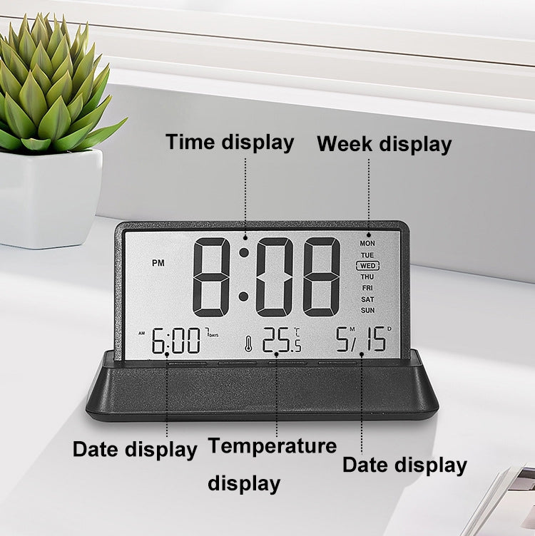 Multifunctional Temperature / Date Display Electronic Alarm Clock(White Transparent) - free shipping - PMc TechLife - Order now!