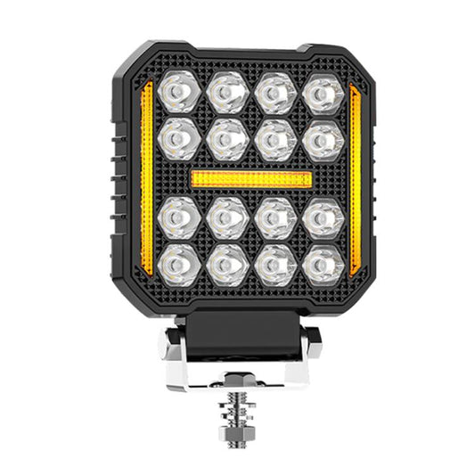 4 Inch Square Mixed Luminous Angel Eye Car Work Light(X7) - Work Lights by PMC Jewellery | Online Shopping South Africa | PMC Jewellery | Buy Now Pay Later Mobicred