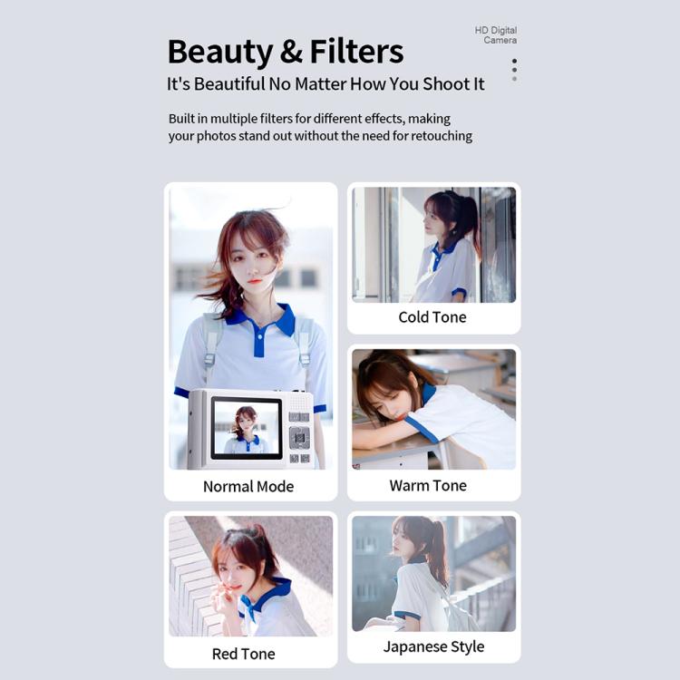 DC03H 2.4-Inch 16X Digital Zoom Electronic Image Stabilization 4K HD Digital Camera(Black) - Children Cameras by PMC TechLife | Online Shopping South Africa | PMC TechLife | Buy Now Pay Later Mobicred