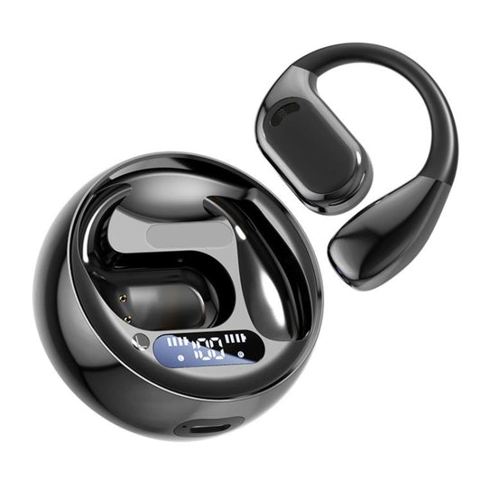 M76 Intelligent AI Translation On-Ear Digital Display Bluetooth Earphone(Black) -  by PMC Jewellery | Online Shopping South Africa | PMC Jewellery | Buy Now Pay Later Mobicred