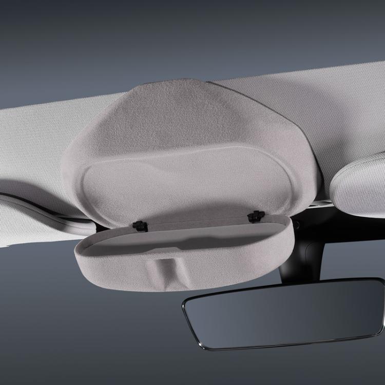 For Tesla Suede Leather Glasses Storage Box, Model: Model 3 Beige - Sunglasses & Glasses Clips by PMc TechLife | Online Shopping South Africa | PMc TechLife | Buy Now Pay Later Mobicred