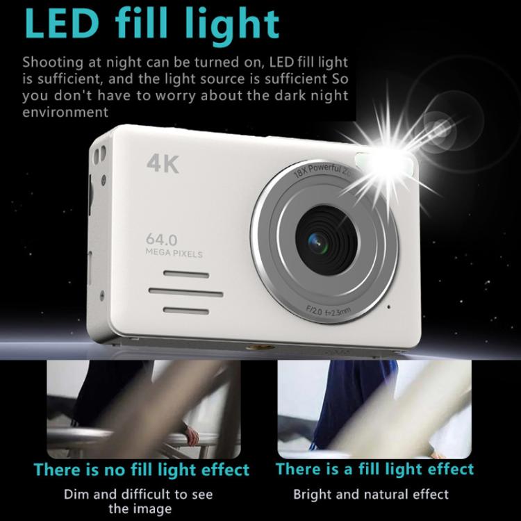 Anytek S7 4K HD Digital Camera Self-Timer Travel Camera Student Kids Card Camera(Black) - free shipping - PMC TechLife - Order now!