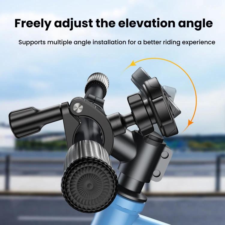 Bicycle Motorcycle Snap-On Mobile Phone Holder With Magnetic Ring(QL-10 Black) - Holders by PMc TechLife | Online Shopping South Africa | PMc TechLife | Buy Now Pay Later Mobicred