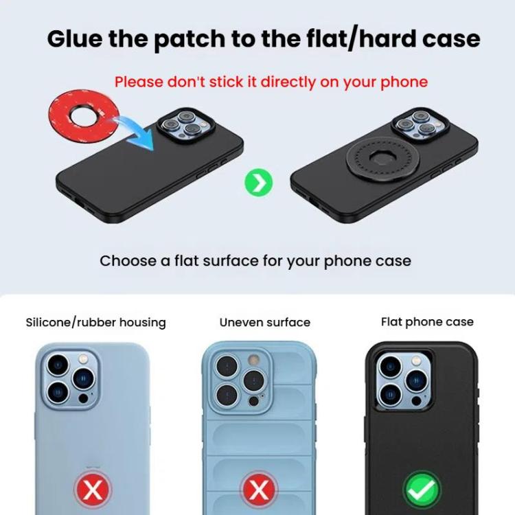 Bicycle Motorcycle Snap-On Mobile Phone Holder With Magnetic Ring(QL-10 Black) - Holders by PMc TechLife | Online Shopping South Africa | PMc TechLife | Buy Now Pay Later Mobicred