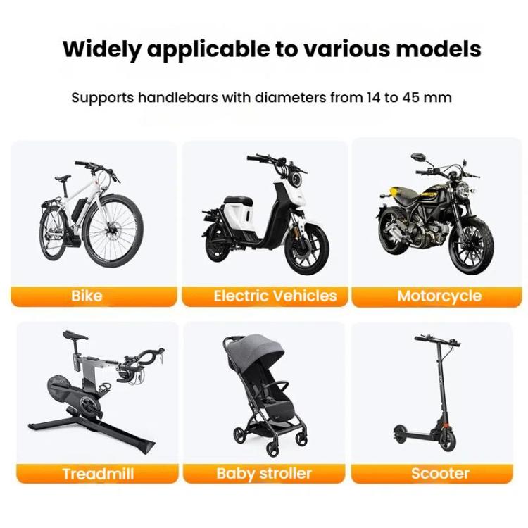 Bicycle Motorcycle Snap-On Mobile Phone Holder With Magnetic Ring(QL-10 Black) - Holders by PMc TechLife | Online Shopping South Africa | PMc TechLife | Buy Now Pay Later Mobicred