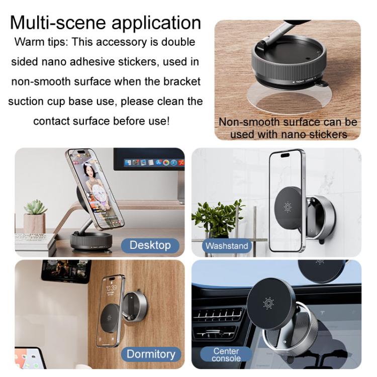 T20 Magnetic Car Phone Holder Car Center Console Navigation Portable Folding Stand(Black) - Universal Car Holders by PMc TechLife | Online Shopping South Africa | PMc TechLife | Buy Now Pay Later Mobicred