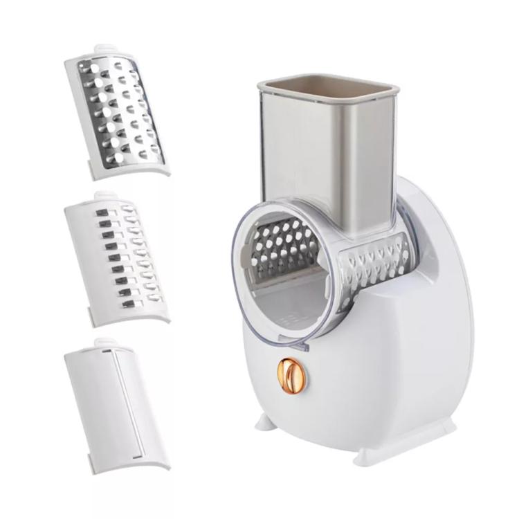 CY-661 3-in-1 Kitchen Multifunctional Roller Electric Vegetable Cutter, Spec: White EU Plug - Cutter & Peeler by PMc TechLife | Online Shopping South Africa | PMc TechLife | Buy Now Pay Later Mobicred