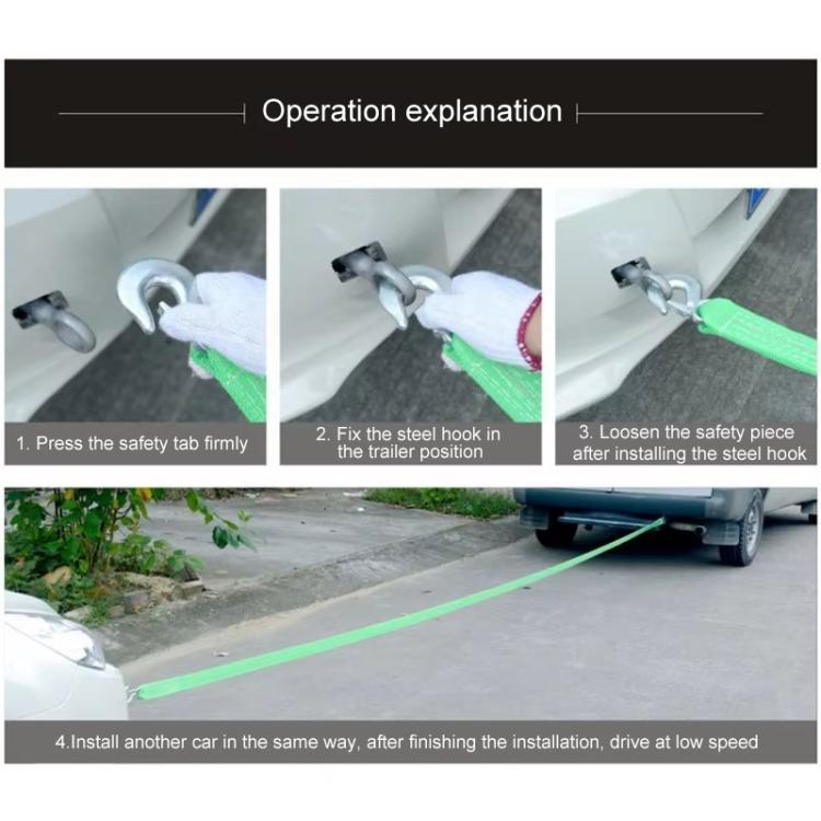 Emergency Elastic Retractable Double Layer Auto Elastic Car Tow Rope - Towing Bars by PMc TechLife | Online Shopping South Africa | PMc TechLife | Buy Now Pay Later Mobicred