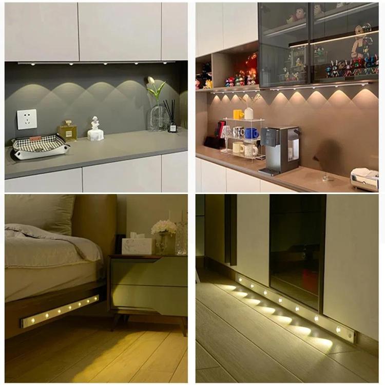 60cm Rechargeable Motion Sensor Light Bar Cabinet Wardrobe Lamp With Remote Control(Black) - Sensor LED Lights by PMc TechLife | Online Shopping South Africa | PMc TechLife | Buy Now Pay Later Mobicred