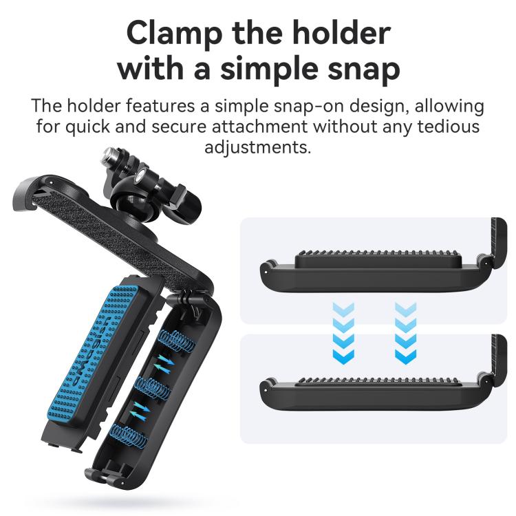aMagisn 360-degree Rotation Ball Head Backpack Clip for Camera & Smartphone(Black) - free shipping - PMC TechLife - Order now!