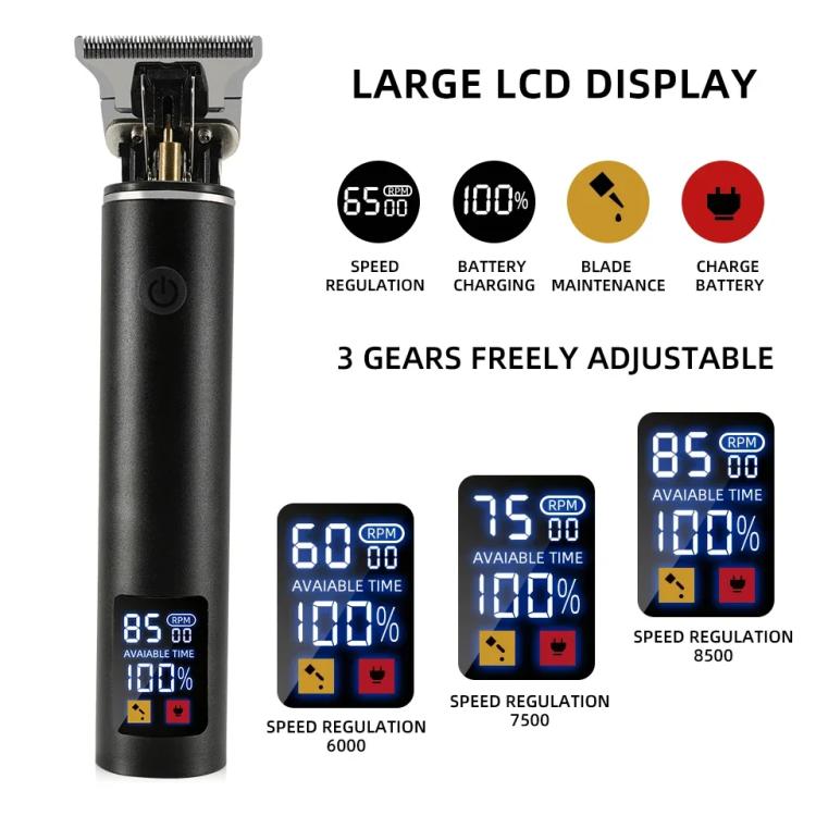 Rechargeable Haircut Kit Hair Clippers For Men - Zero Blade Trimmer For Vintage Oil Head & Bald Head Styles(Black) - free shipping - PMC TechLife - Order now!