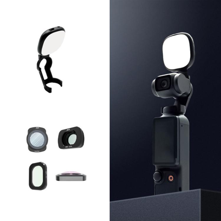 For DJI Osmo Pocket 3 JSR Fixed Frame Head Fill Light, Spec: With Wide Angle 4 In 1 - free shipping - PMC TechLife - Order now!