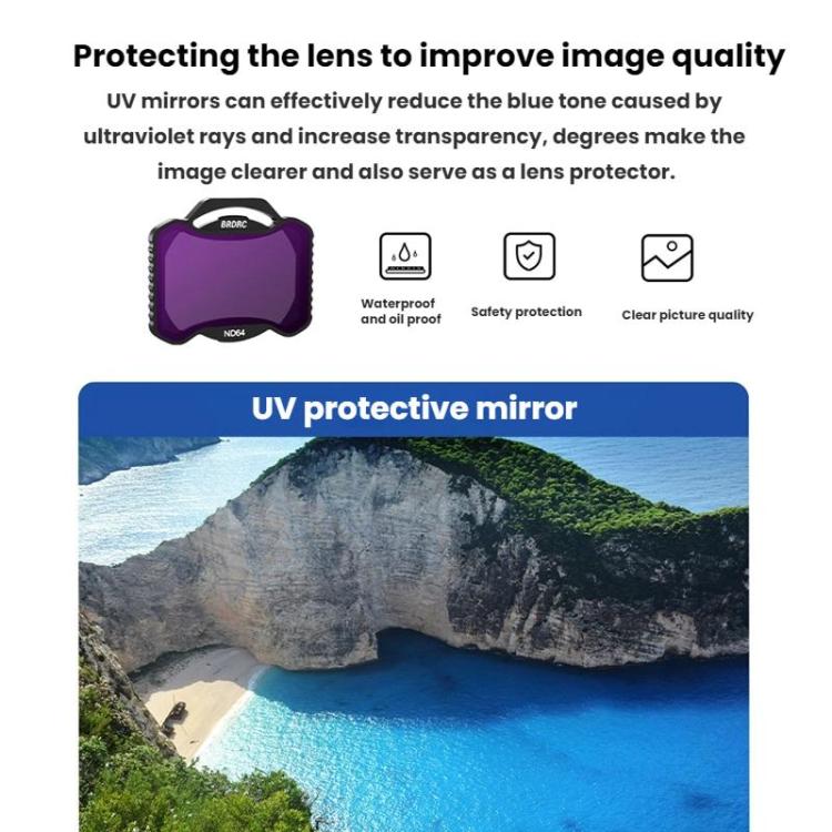 For DJI Avata 2 BRDRC Aluminum Frame Filter Accessories, Specification: ND8+ND16+ND32 - free shipping - PMC TechLife - Order now!