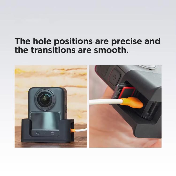 For DJI Osmo 360 Action Camera CYNOVA Silicone Mount Base Desktop & Car Holder(Black) - free shipping - PMC TechLife - Order now!